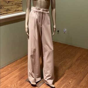 Zara Elegant Women's Blush Pink Wide-Leg Pants Size L